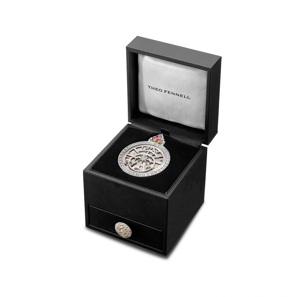 Diamond & Ruby Astrolabe Pendant