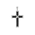 Black Diamond Skinny Baby Cross Pendant