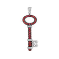 Ruby & Diamond Skinny Baby Key Pendant