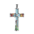 Marine Topaz Cross Pendant