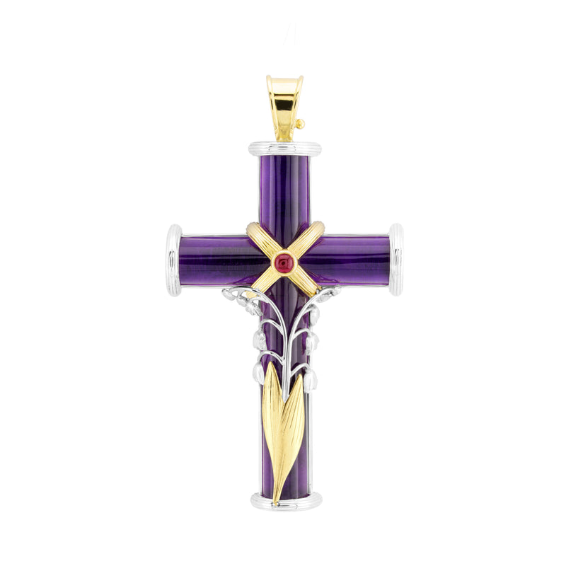 Lily-Of-The-Valley Cross Pendant