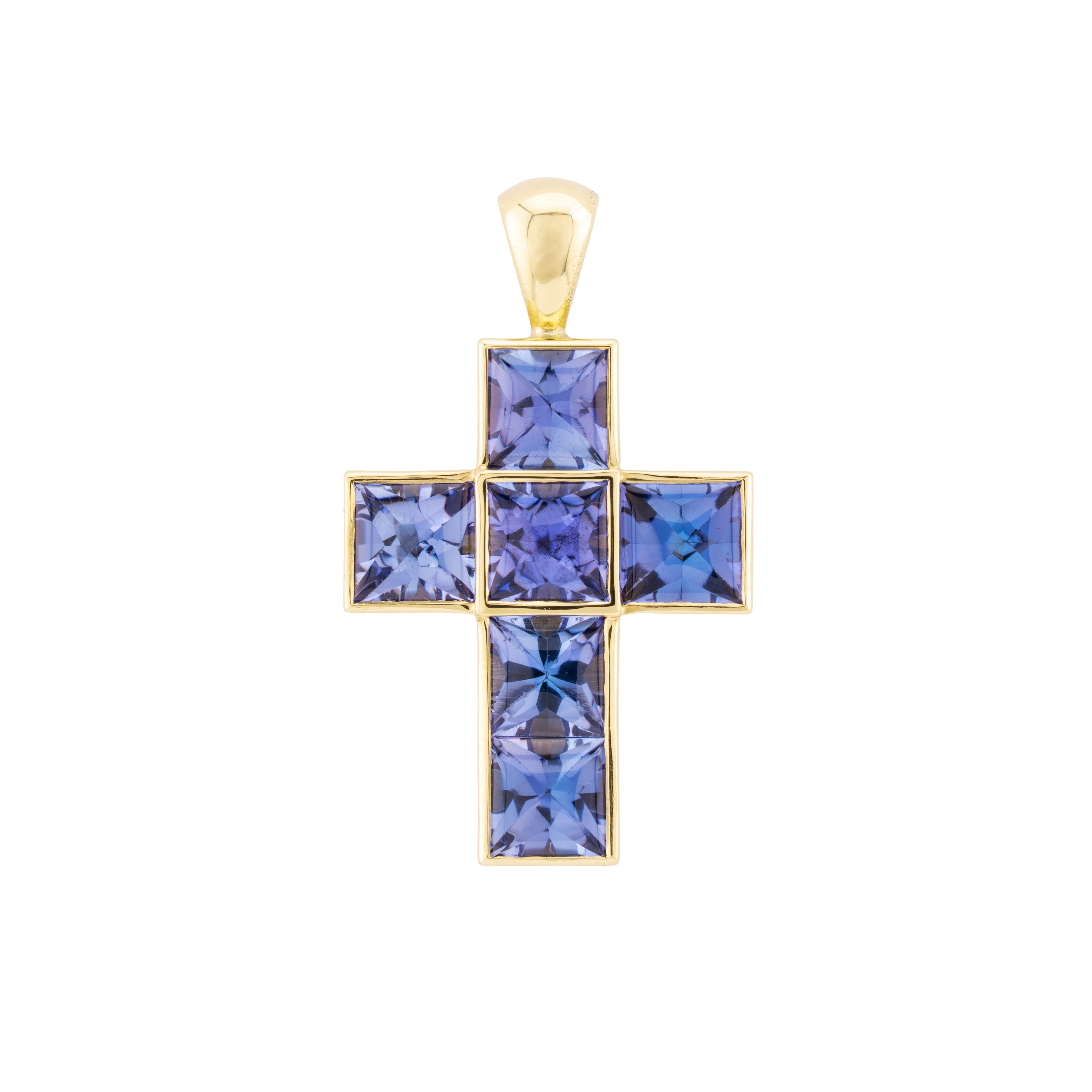 Tanzanite Cross Pendant