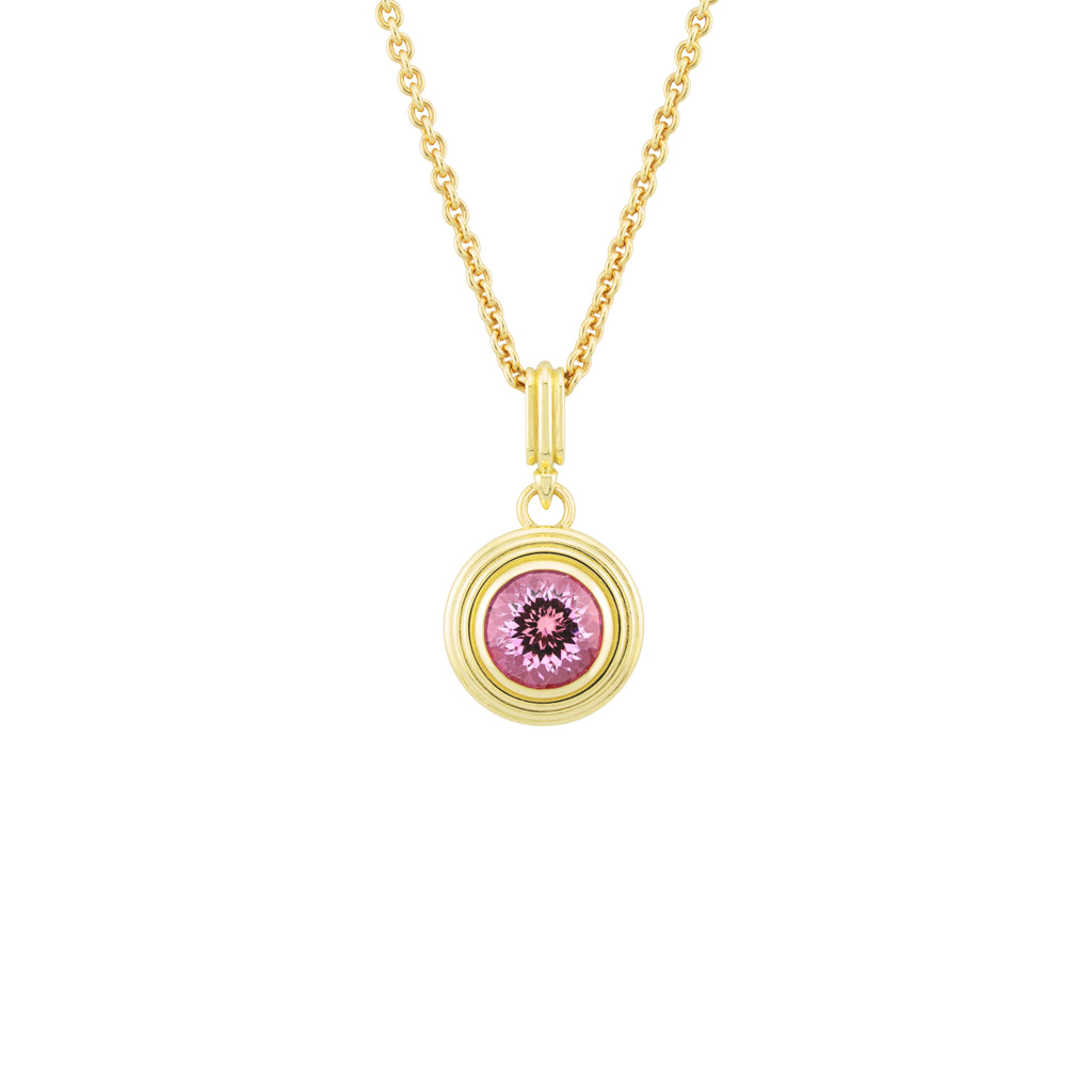 Pink Tourmaline Ripple Pendant