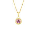 Pink Tourmaline Ripple Pendant