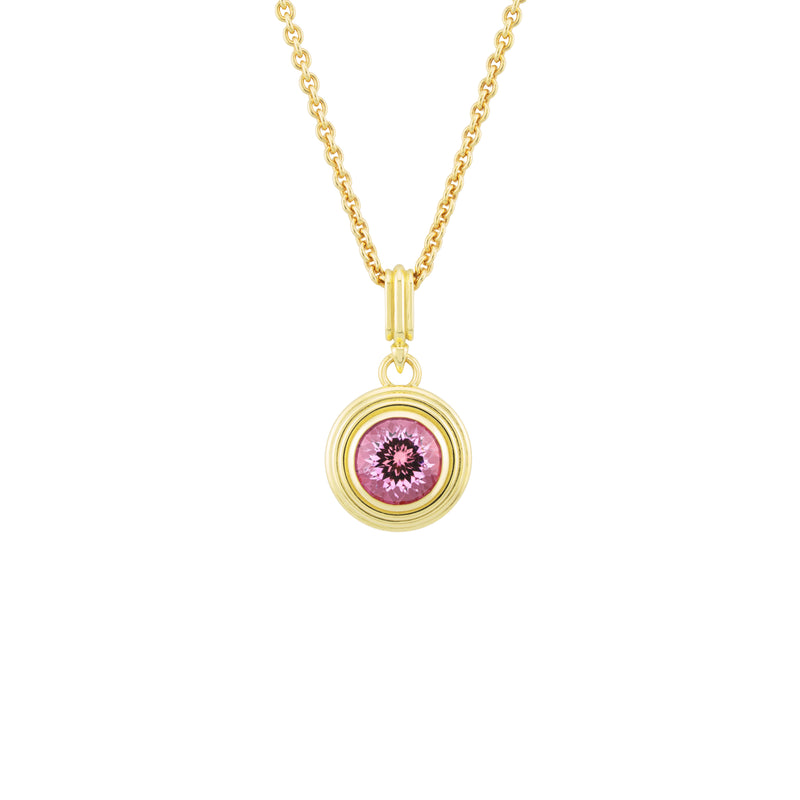 Pink Tourmaline Ripple Pendant