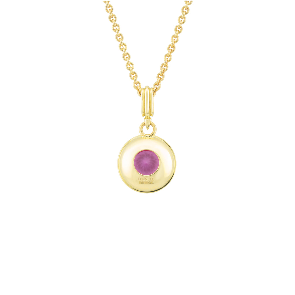Pink Tourmaline Ripple Pendant