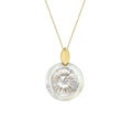 Hibiscus And Mother of Pearl Pendant