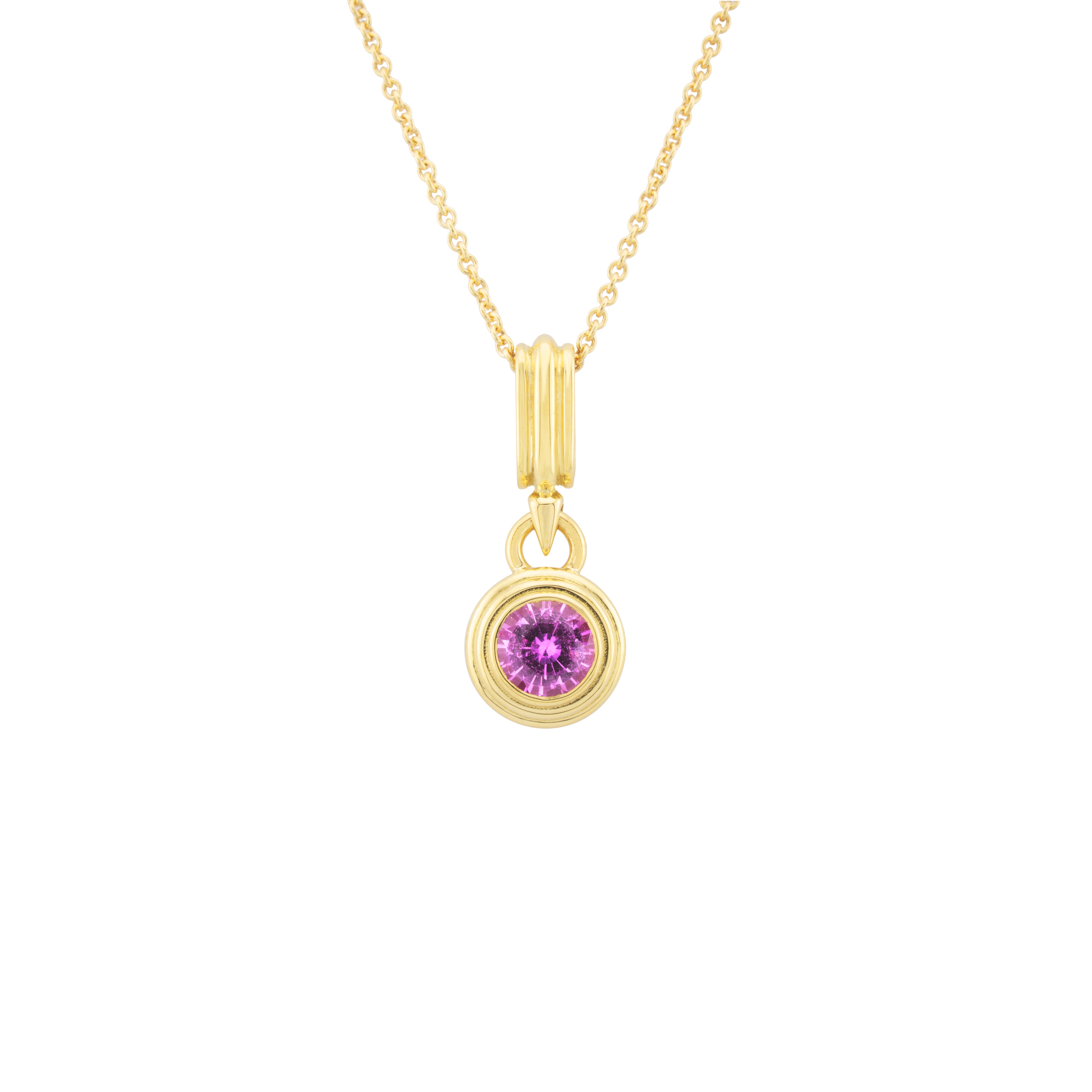 Pink Sapphire Ripple Pendant