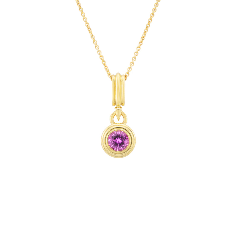 Pink Sapphire Ripple Pendant