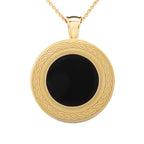 Onyx, Ruby and Diamond Pendant