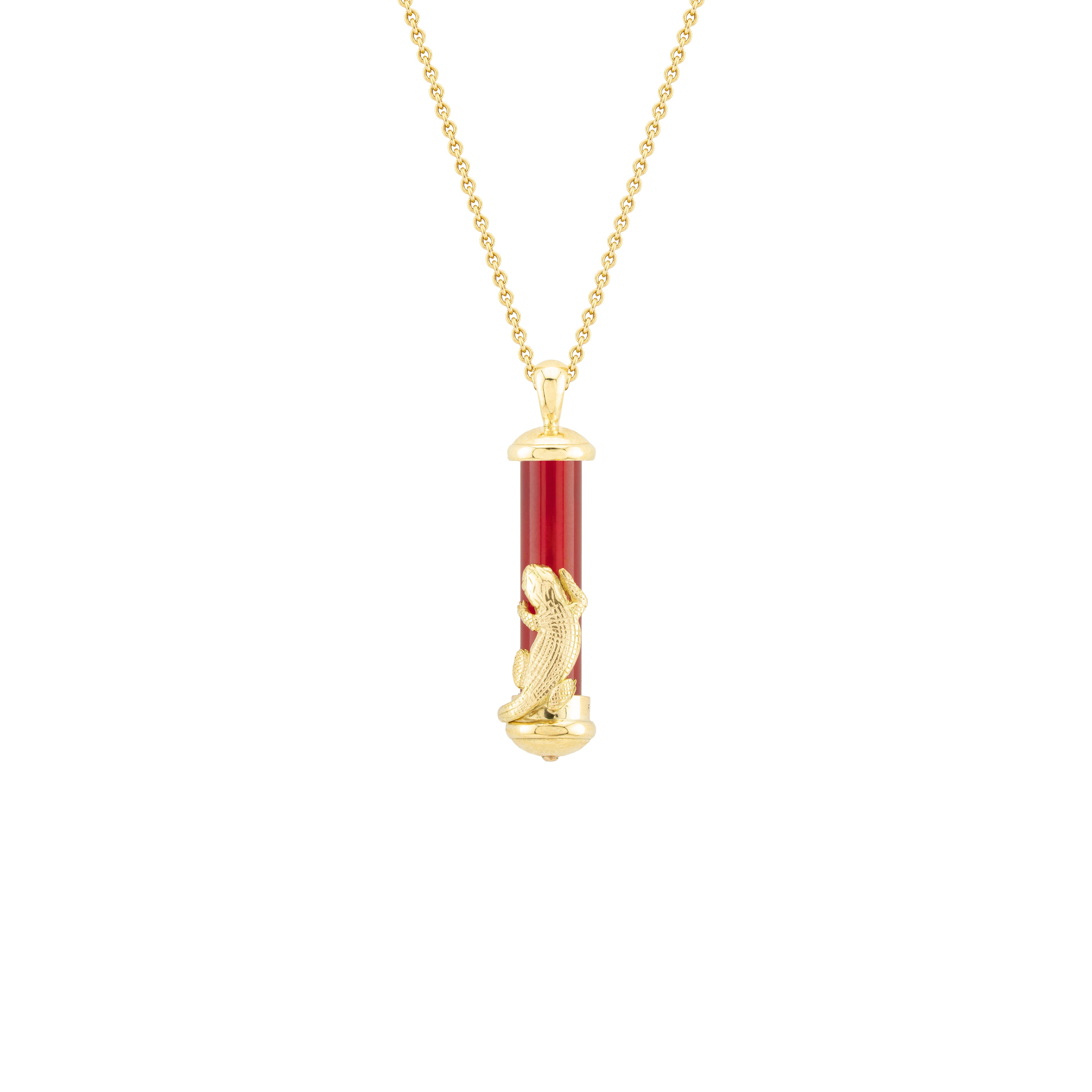 Carnelian & Salamander Fable Pendant