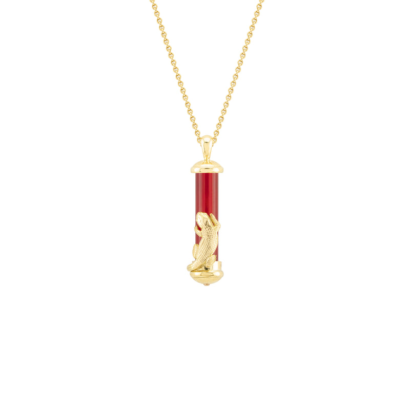 Carnelian & Salamander Fable Pendant