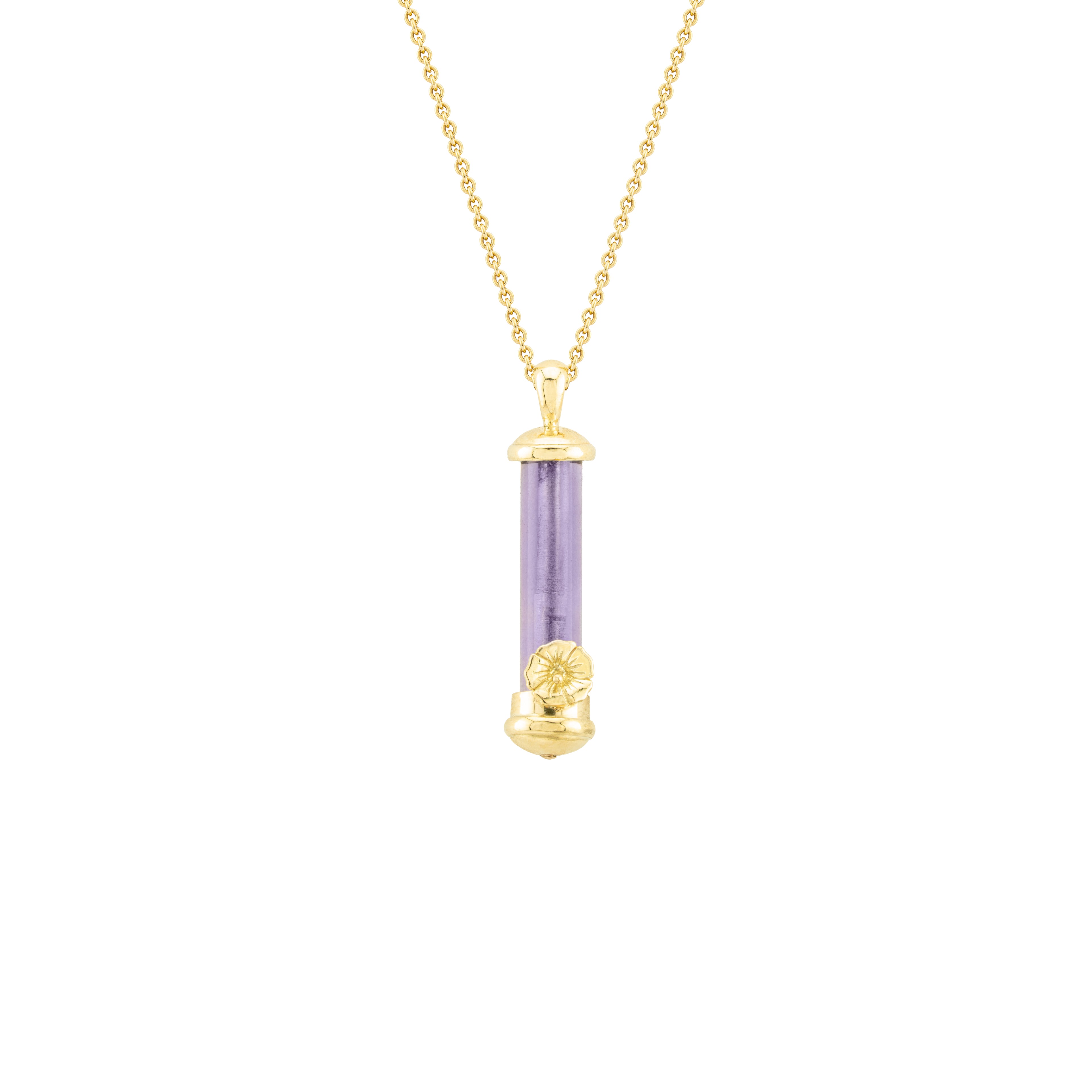 Amethyst & Hibiscus Fable Pendant