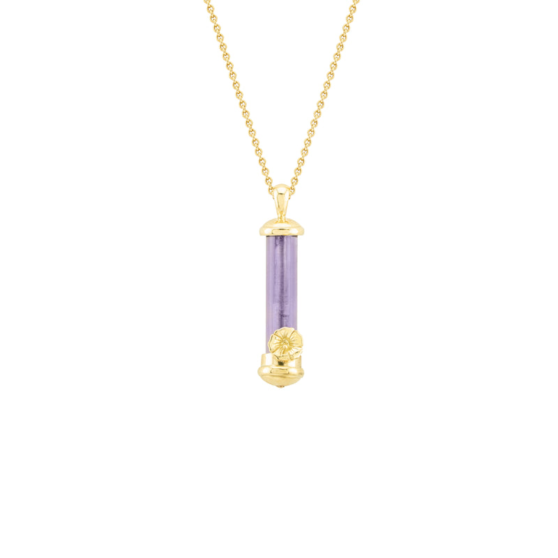 Amethyst & Hibiscus Fable Pendant