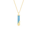 Blue Agate & Forget-Me-Not Fable Pendant