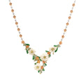Diamond, Yellow Sapphire, Enamel and Mammoth Bone Alpine Necklace