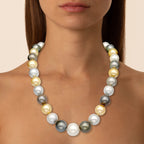 Tahitian, White & Golden South Sea Pearl Necklace
