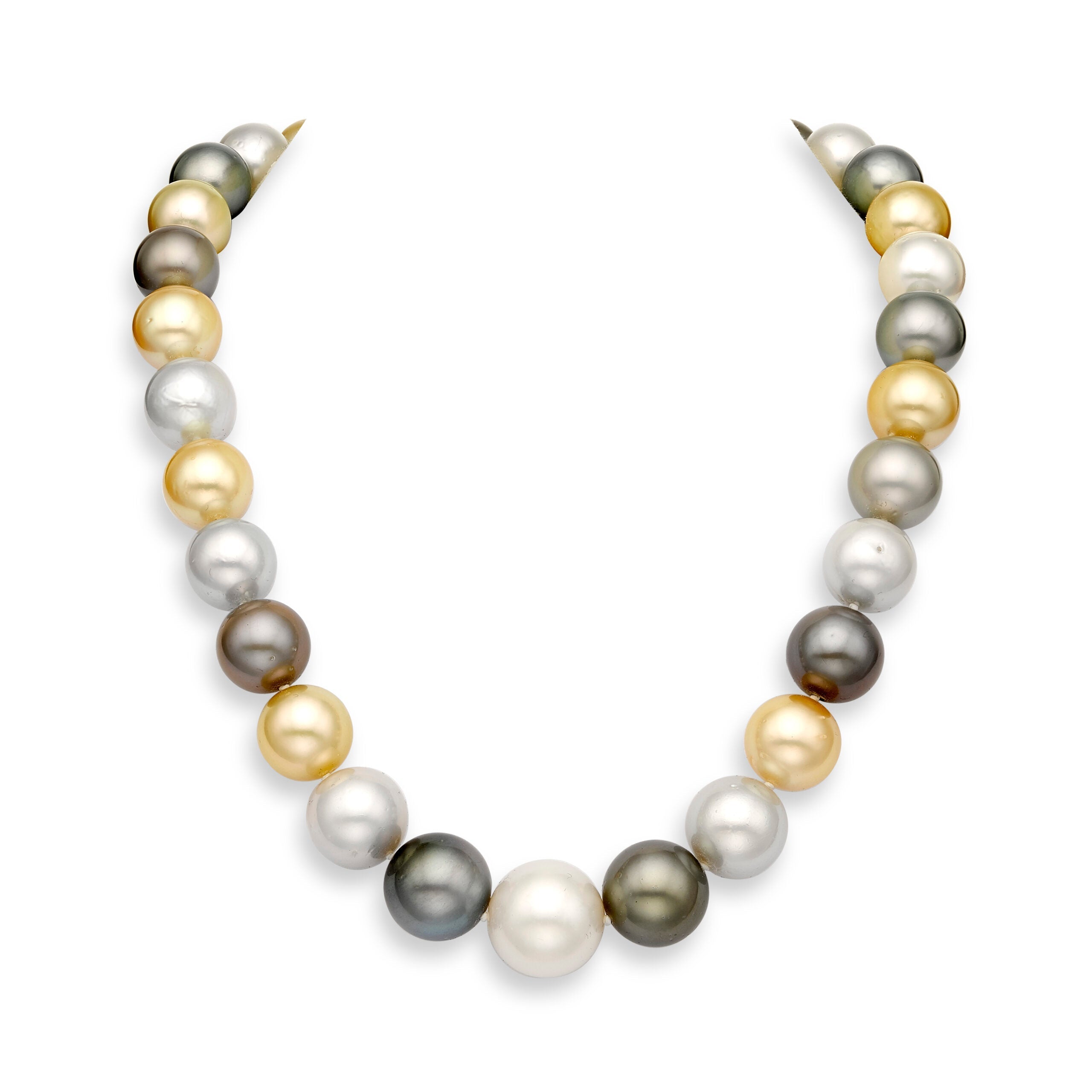 Tahitian, White & Golden South Sea Pearl Necklace