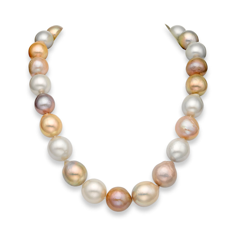 Multicoloured South Sea Pearl Necklace 17mm-13mm