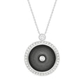 Obsidian & Diamond Pendant