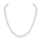 6-6.5mm Akoya Pearl Necklace 18" with Yellow Gold Clasp