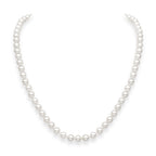 5-5.5mm Cultured Pearl Necklace 18" with Yellow Gold Clasp