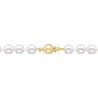 5-5.5mm Cultured Pearl Necklace 18" with Yellow Gold Clasp