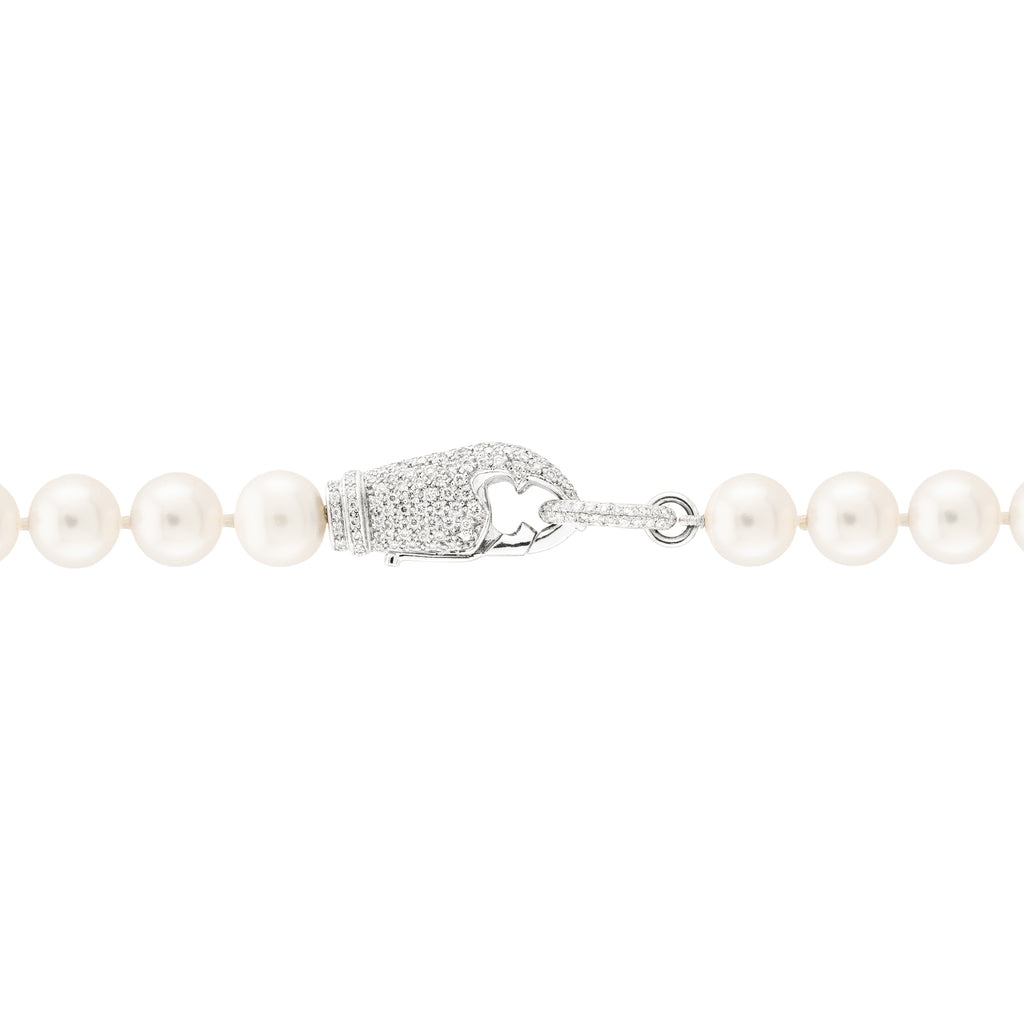 Diamond Crab Claw & Freshwater Pearl Necklace