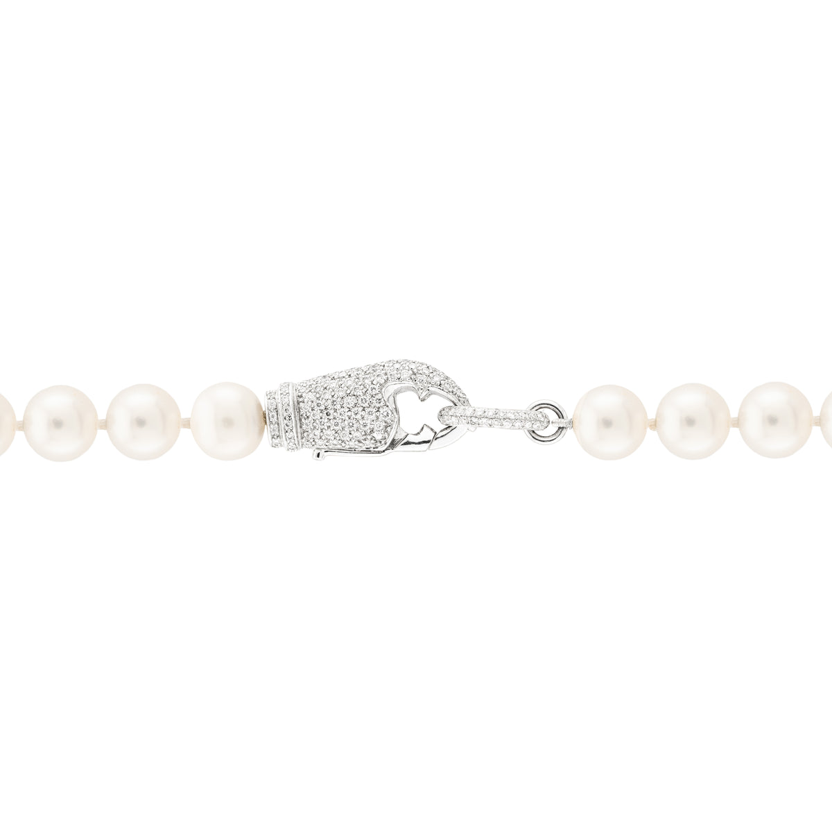 Diamond Crab Claw & Freshwater Pearl Necklace