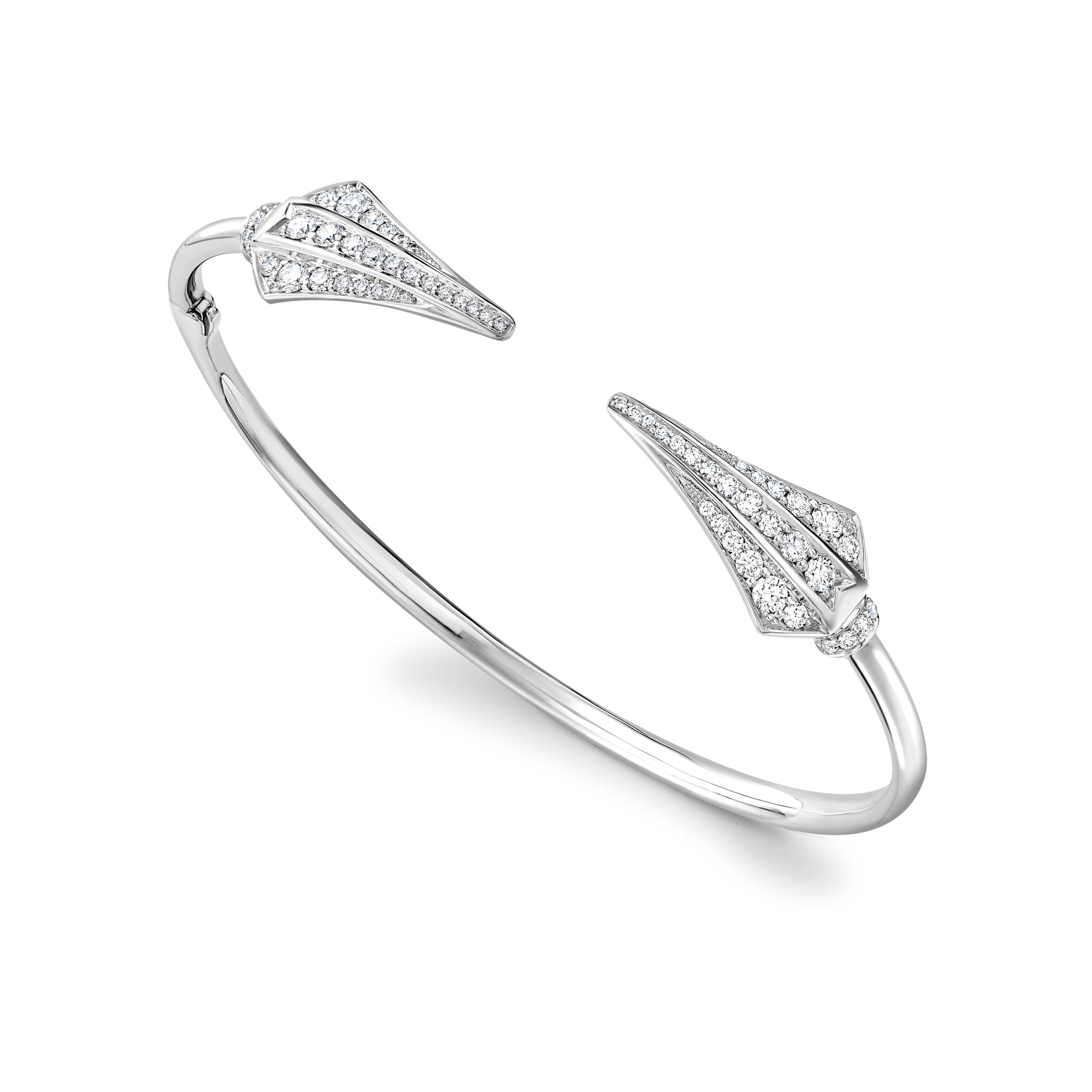 Diamond Quiver Torque Bangle