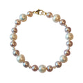 Pink Freshwater Pearl and White Seed Pearl Bracelet