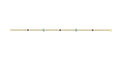 Yellow Gold Blue Hearts Motley Bracelet