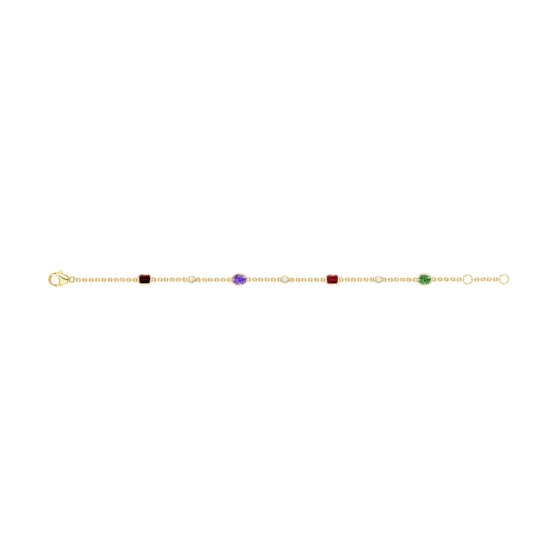 Ruby, Amethyst and Emerald 'RARE' Motley Bracelet