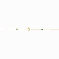 Mixed Gold Emerald Frog Bracelet