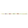 Tanzanite, Pink Tourmaline, Green Tourmaline, Malaya Garnet & Cuprian Pariaba Curb link Bracelet