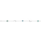 Green Beryl & Blue Topaz Fish Bracelet