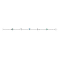 Green Beryl & Blue Topaz Fish Bracelet