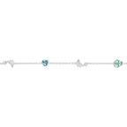 Green Beryl & Blue Topaz Fish Bracelet