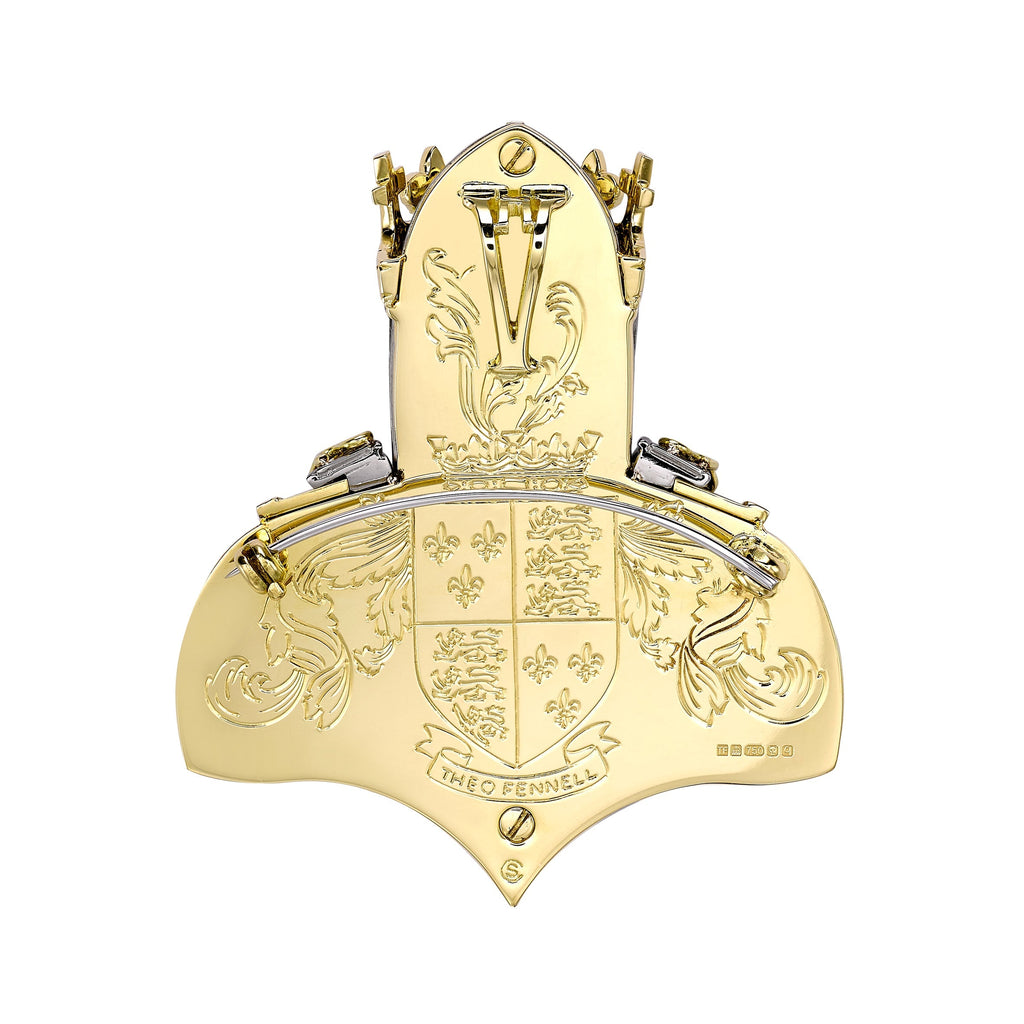 Carved Mammoth Bone Henry V Skull Brooch