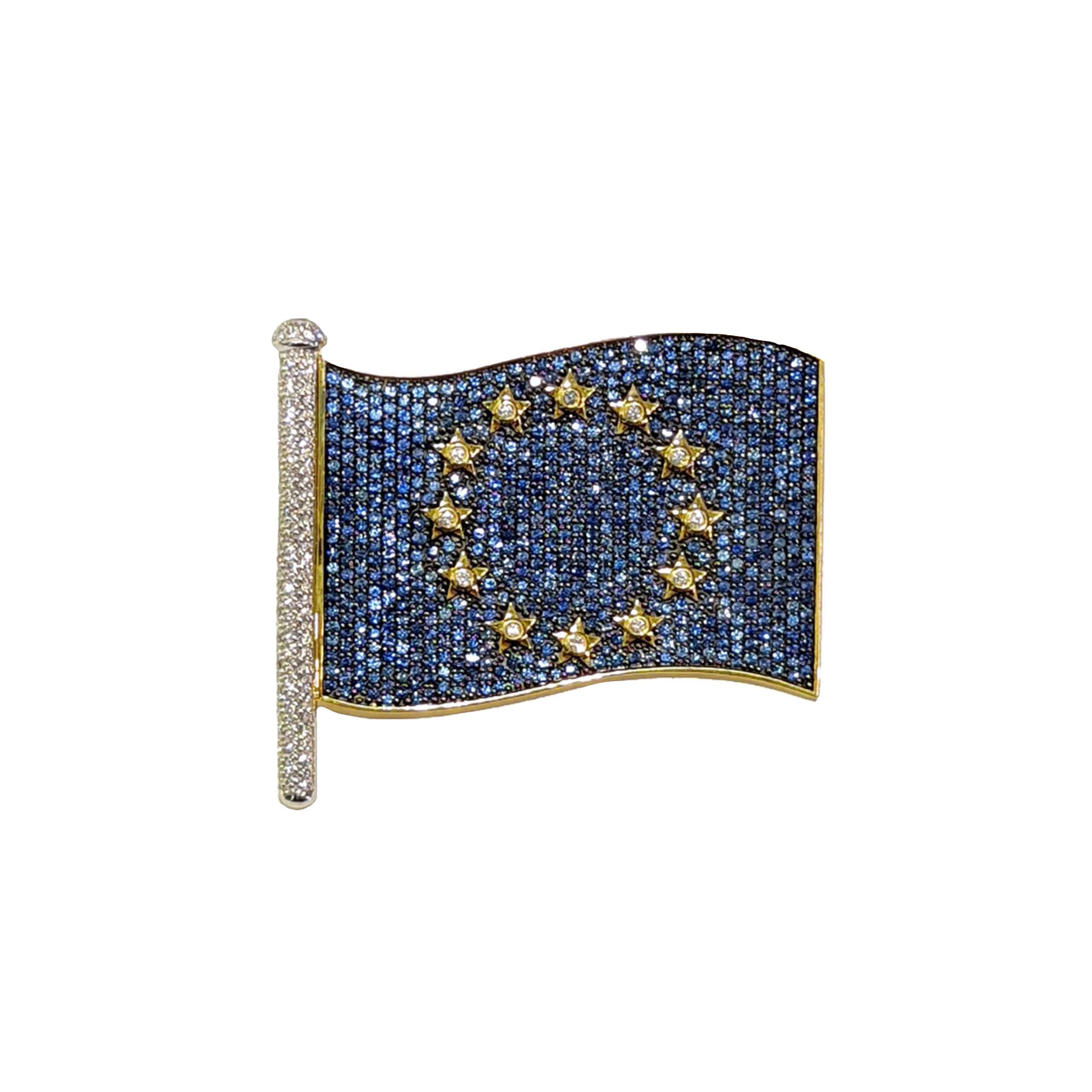 European Flag Brooch
