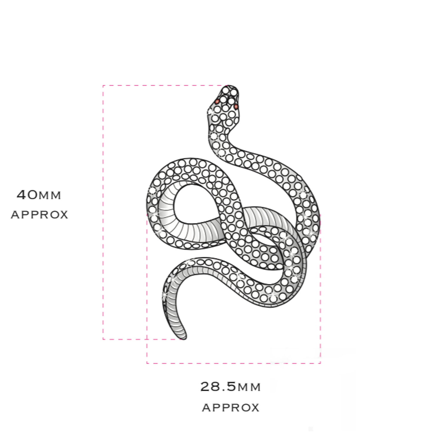 Diamond & Ruby Small Venym Brooch