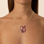 Ruby & Black Diamond Small Venym Pendant
