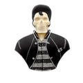 Enamelled Elvis Brooch in Diamond, Black Diamond, Carved Mammoth Skull & Onyx