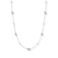 Kunzite, Aquamarine and Diamond Motley Necklace