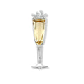 Citrine and Diamond Champagne Brooch