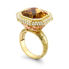 Autumn Tourmaline & Diamond Floribunda Ring