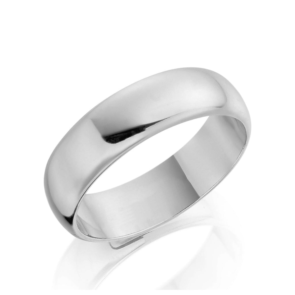 Gents 6mm Platinum Band - Light Court
