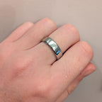 Gents 6mm Platinum Band - Softened Edge