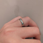Ladies Diamond Set 3mm Platinum Band - Half Court