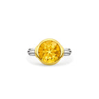 Golden Beryl Rail Ring